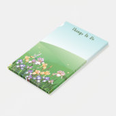 Dinge zu tun Schwertlilien-Blume Post-it Klebezettel (angewinkelt)