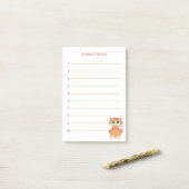 Dinge zu tun & Tabby Ginger Kitty Cat Post-it Klebezettel (Auf Schreibtisch)