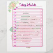 Dinge zu tun und heute Zeitplan Rose Planer Briefbogen (Rückseite)