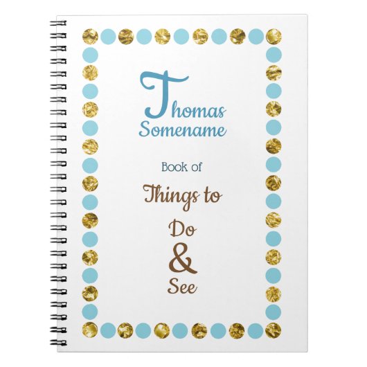 Dinge zu tun und zu sehen notizblock (Vorderseite)