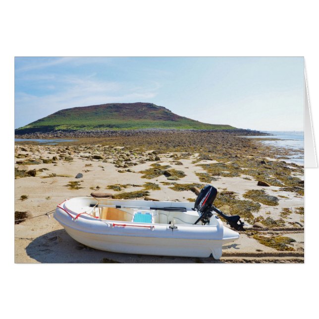 Dinghy am Strand (Vorderseite (Horizontal))