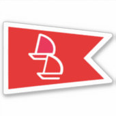 Dinghy Dames Burgee Vinyl Decal Sticker (Vorderseite)