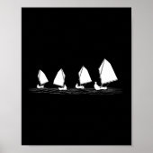 Dinghy Sail Boat Laser Optimist Racing Sailing Las Poster (Vorne)