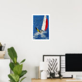 Dinghy Sailing Art Poster (Heimbüro)