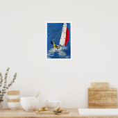 Dinghy Sailing Art Poster (Küche)