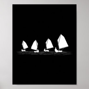 Dinghy-Segelboot Laser Optimist Rennsegeln Laser Poster