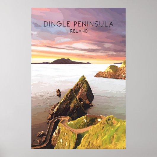 Dingle-Halbinsel Irland Reiseplakat Poster (Vorne)