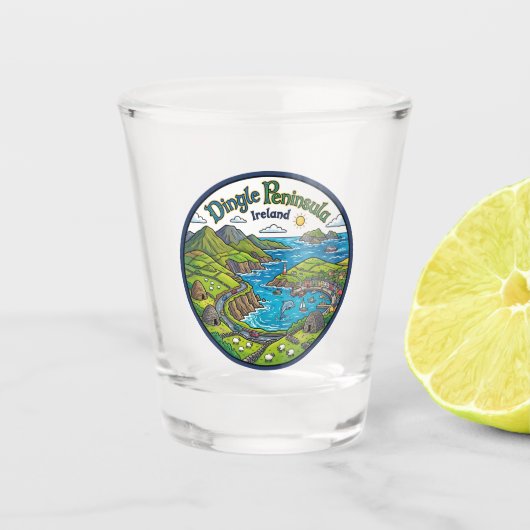Dingle-Halbinsel Irland Schnapsglas (Vorderseite)