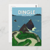 Dingle Peninsula Ireland Travel Vintag Postkarte (Vorne/Hinten)