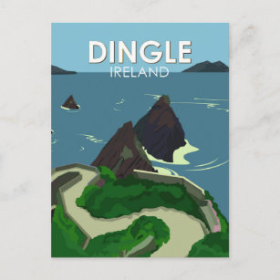 Dingle Peninsula Ireland Travel Vintag Postkarte