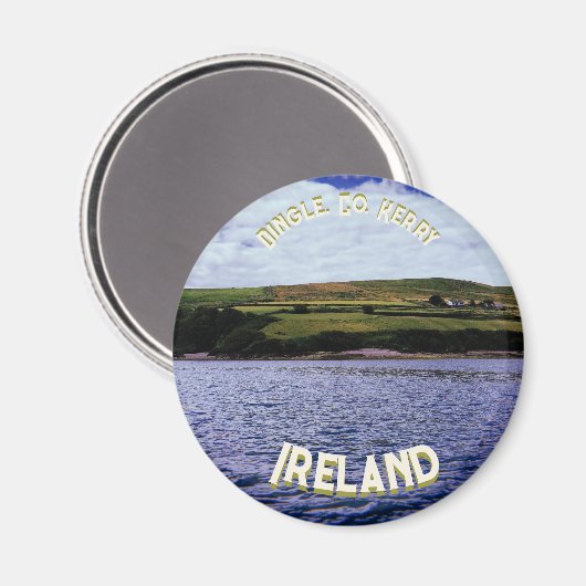 Dingle Peninsula Round Magnet (Vorderseite/Rückseite)