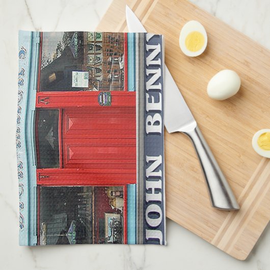 Dingle Pubs Collage, Irish, Ireland Teetücher, Handtuch (Viertel Falte)