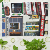 Dingle Pubs, Collage, Irish, Ireland, Teetücher Handtuch (Gefaltet)