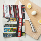 Dingle Pubs, Collage, Irish, Ireland, Teetücher Handtuch (Viertel Falte)