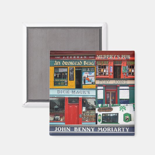 Dingle Pubs Collage, Irish Magnet. Irland Magnet (Vorderseite/Rückseite)