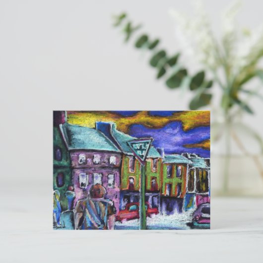 Dingle town at dusus postkarte (Stehend Vorderseite)