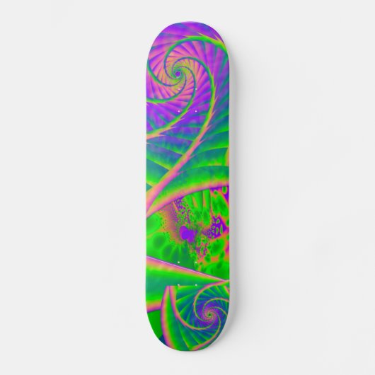 Dingleberries Psychedelic Fused Glass Skateboard (Vorderseite)