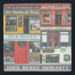 Dinglepubs-Collage, irische Untersetzer. Irland Steinuntersetzer<br><div class="desc">Dinglepubs-Collage,  irischer Untersetzer.</div>