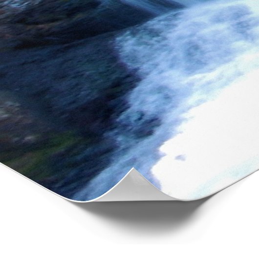 Dingman Falls @ Delaware Water Gap Poster (Ecke)