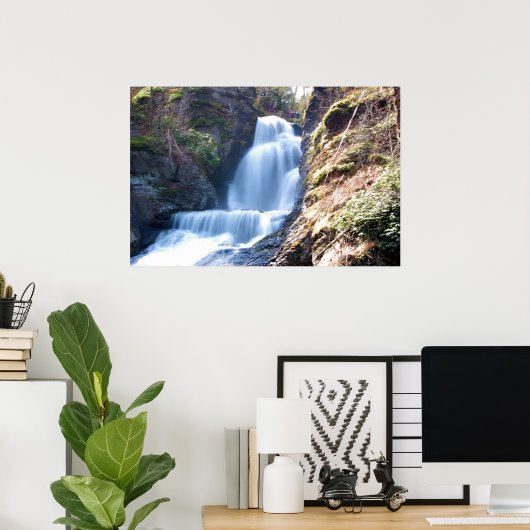 Dingman Falls @ Delaware Water Gap Poster (Heimbüro)