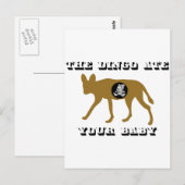 Dingo aß dein Baby Postkarte (Vorne/Hinten)