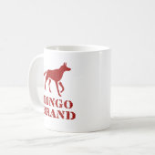 Dingo Brand Mehl Vintage Schablonen Druck Kaffeetasse (Vorderseite Links)