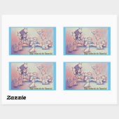 Dingo Dizmal, der Clown, legt sich in seine "Sonne Rechteckiger Aufkleber (Blatt)