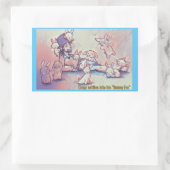 Dingo Dizmal, der Clown, legt sich in seine "Sonne Rechteckiger Aufkleber (Tasche)