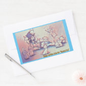 Dingo Dizmal, der Clown, legt sich in seine "Sonne Rechteckiger Aufkleber (Umschlag)