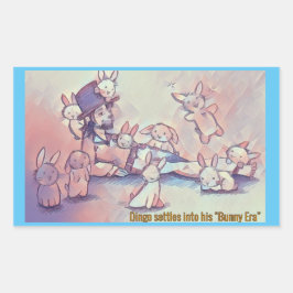 Dingo Dizmal, der Clown, legt sich in seine "Sonne Rechteckiger Aufkleber