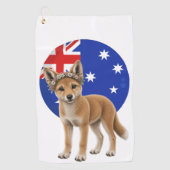 Dingo Ein Kleines Stück Australien Golfhandtuch (Vorderseite)