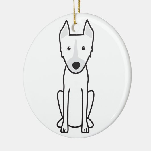 Dingo-HundeCartoon Keramik Ornament (Links)