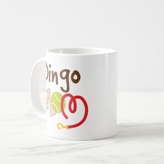 Dingo-Hundezucht-Mama-Geschenk Kaffeetasse (Vorderseite Links)