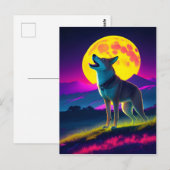 Dingo im Mondschein Postkarte (Vorne/Hinten)