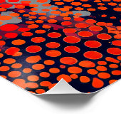 Dingo in Aborigine Dot Art Style Poster (Ecke)