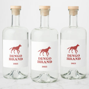Dingo-Markenmehl Vintager Stift Alkoholflaschenetikett