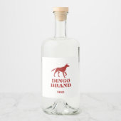 Dingo-Markenmehl Vintager Stift Alkoholflaschenetikett (Vorderseite)