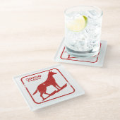 Dingo Mehl Glasuntersetzer (Schrägansicht)