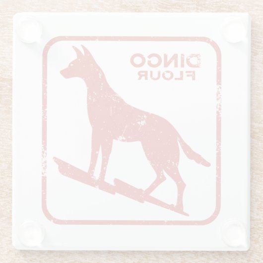 Dingo Mehl Glasuntersetzer (Rückseite)