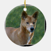 Dingo-Weihnachtsverzierung Keramik Ornament (Hinten)
