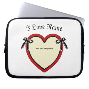 Dingus Bows & Heart Personalisiert Laptopschutzhülle