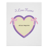 Dingus Bows & Heart Personalisiert Poster (Vorderseite)