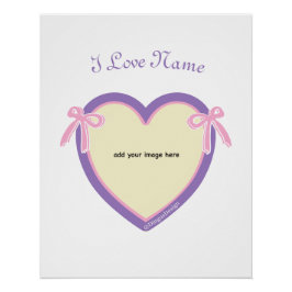 Dingus Bows & Heart Personalisiert Poster
