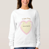 Dingus Bows & Heart Personalisiert Sweatshirt (Vorderseite)