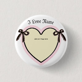 Dingus Bows & Herz Personalisiert Tote Bag Button