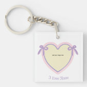 Dingus Bows & Herz Personalisiert Tote Bag Schlüsselanhänger (Vorderseite)