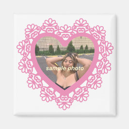 Dingus Heart and Lace Magnet