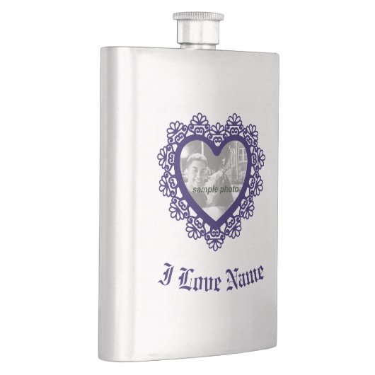 Dingus Heart Lace Frame Classic Flask Flachmann (Rechts)
