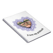 Dingus Heart Lace Frame Spiral Foto Notebook Notizblock (Rechte Seite)