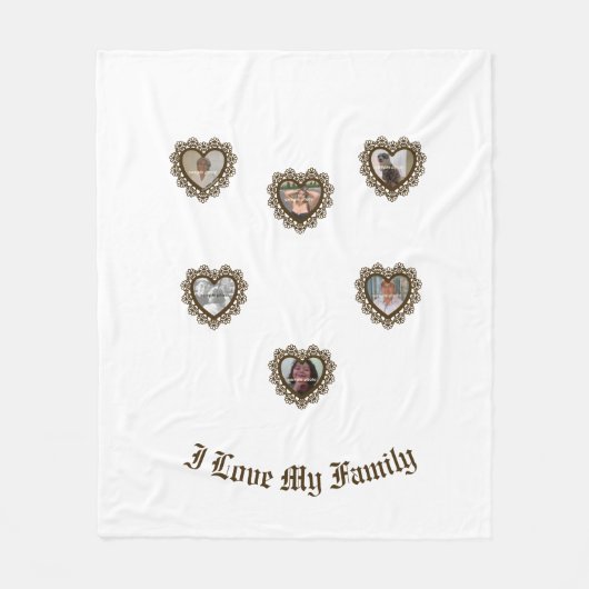 Dingus Heart Lace Rahmen Fleecedecke (Vorderseite)